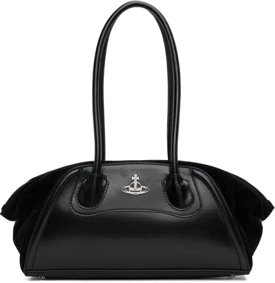 Vivienne Westwood Shirley Small Leather Holdall Bag In Black