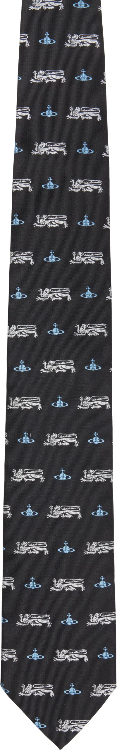 Vivienne Westwood Black Silk Tie