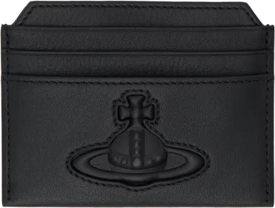 Vivienne Westwood Black Slim Card Holder In Aw24-n401