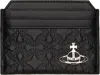 Vivienne Westwood Black Slim Card Holder In Aw24-n403
