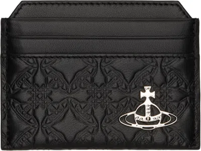 Vivienne Westwood Black Slim Card Holder In Aw24-n403