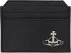 Vivienne Westwood Black Slim Card Holder In Ss25-n401