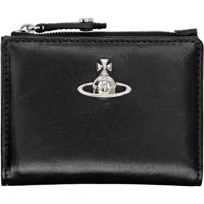 Vivienne Westwood Black Slim Flap Card Holder