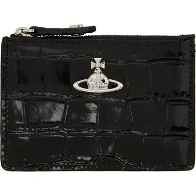 Vivienne Westwood Black Slim Long Card Holder In N401 Black