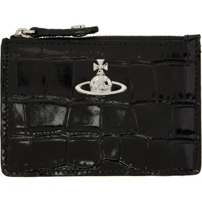 Vivienne Westwood Black Slim Long Card Holder In Ss26-n401 Black