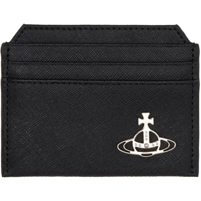 Vivienne Westwood Black Slim Orb Card Holder In Aw24-n401 Black