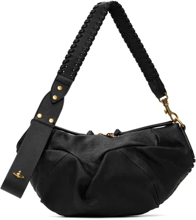 Vivienne Westwood Black Small Agnes Shoulder Bag In N401 Black