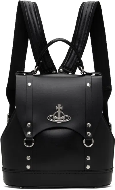 Vivienne Westwood Black Small Max Backpack In Ss25-n401