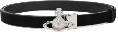 Vivienne Westwood Black Small Orb Buckle Belt
