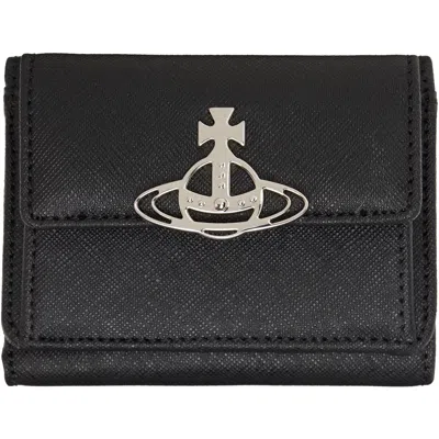 Vivienne Westwood Black Small Wallet In Aw24-n401 Black