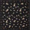 Vivienne Westwood Black Solid Deer Chair Square Scarf In Ss25-n401