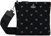 Vivienne Westwood Black Squire Square Crossbody Pouch In Aw24-n303