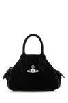 Vivienne Westwood Black Suede Mini Yasmine Handbag In Black