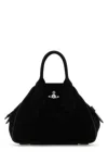 Vivienne Westwood Black Suede Medium Yasmine Handbag