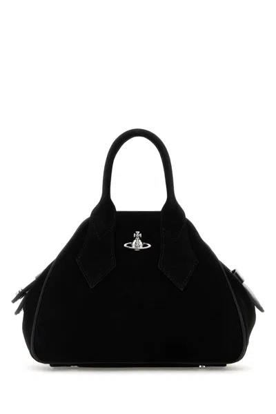Vivienne Westwood Black Suede Small Yasmine Handbag