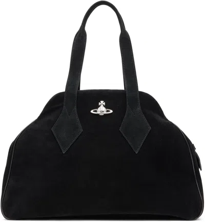 Vivienne Westwood Black Suede Yasmine Large Tote