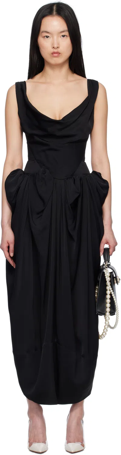 VIVIENNE WESTWOOD BLACK SUNDAY GARDEN MAXI DRESS