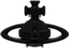 Vivienne Westwood Black Suzon Single Stud Earring In Nano Black