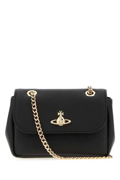 Vivienne Westwood Black Synthetic Leather Shoulder Bag