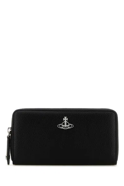 Vivienne Westwood Black Synthetic Leather Wallet