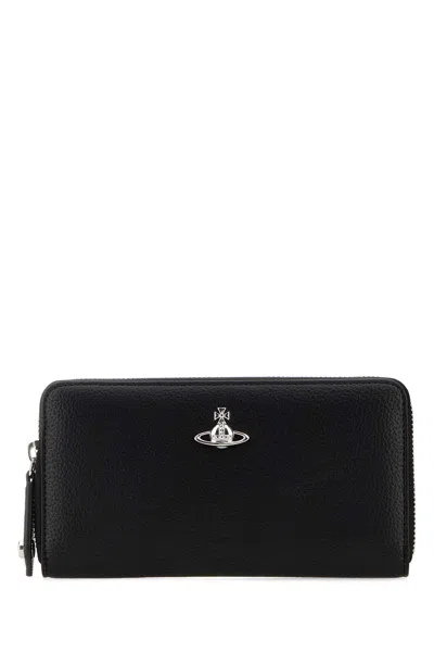 Vivienne Westwood Black Synthetic Leather Wallet