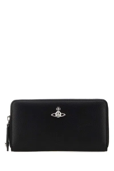 Vivienne Westwood Black Synthetic Leather Wallet