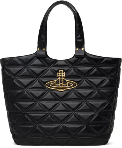 Vivienne Westwood Black Talitha Tote In Aw24-n403