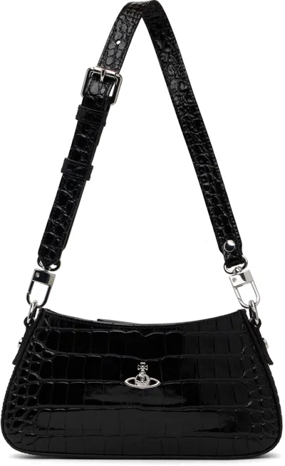 Vivienne Westwood Black Tasha Shoulder Phone Bag