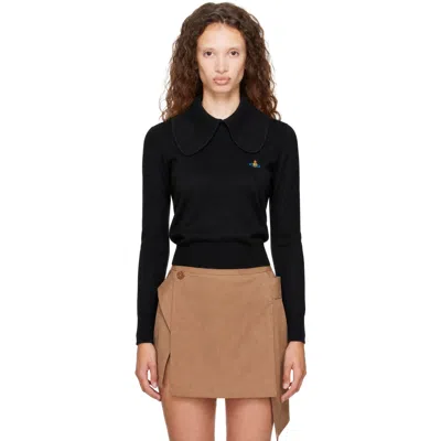 Vivienne Westwood Black Tie Bea Long Sleeve Polo