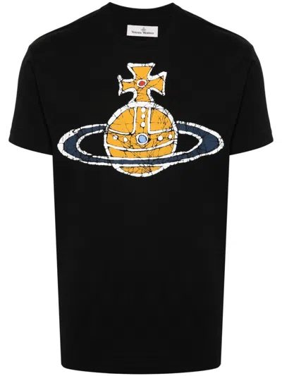 Vivienne Westwood T-shirt Mit Orb-logo-print In Schwarz
