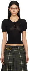 Vivienne Westwood Lightweight Semi-sheer Top In N401 Black