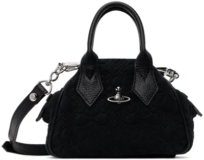 Vivienne Westwood Black Towelling Mini Yasmine Bag In N401 Black