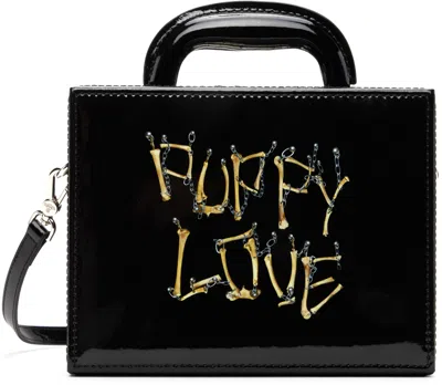 Vivienne Westwood Black Toy Box Bag In Bones 'n Chain