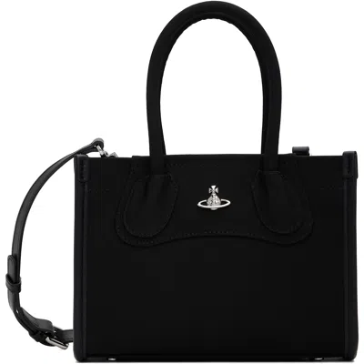 Vivienne Westwood Black Troy Small Crossbody Tote In Aw26-n401 Black