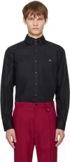 Vivienne Westwood Black Two Button Krall Shirt In Black