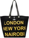 Vivienne Westwood Black Utility Shopper Tote In Black