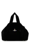 Vivienne Westwood Woman Black Velvet Medium Archive Handbag In Black