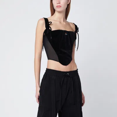 Vivienne Westwood Black Velvet Puppy Corset