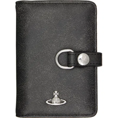 Vivienne Westwood Black Vertical Flap Card Holder