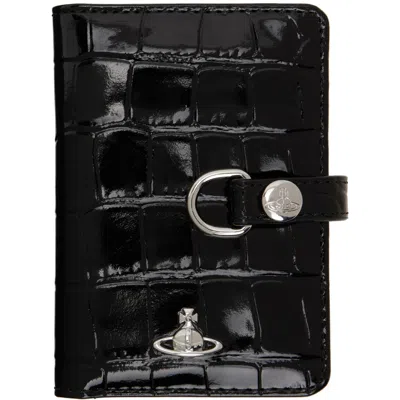 Vivienne Westwood Black Vertical Flap Card Holder In N401 Black