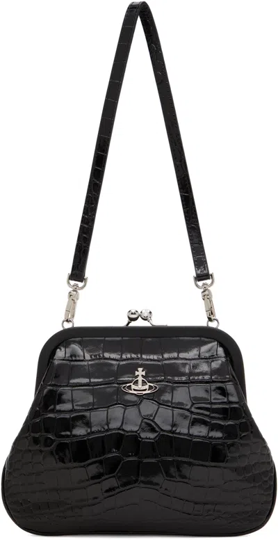 Vivienne Westwood Black Vivienne's Clutch In Ss25-n401