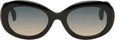 Vivienne Westwood Black Vivienne Sunglasses In 001 Shiny Gloss Blac