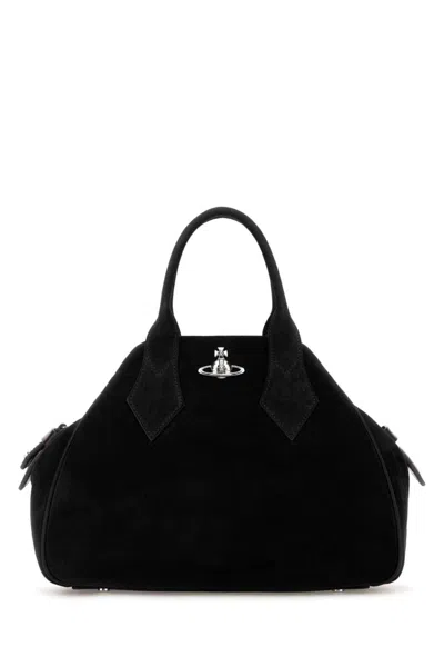 VIVIENNE WESTWOOD BLACK YASMINE MEDIUM SATCHEL