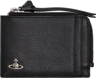 Vivienne Westwood Black Zip Card Holder