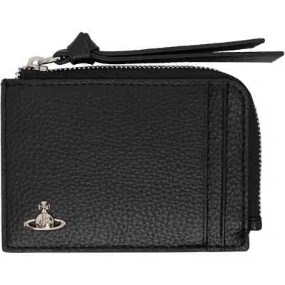 Vivienne Westwood Black Zip Card Holder