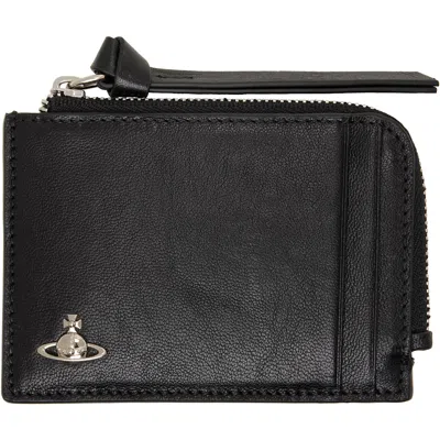 Vivienne Westwood Black Zip Card Holder In Aw26-n401 Black