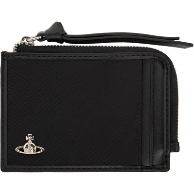 Vivienne Westwood Black Zip Card Holder In Aw26-n401 Black