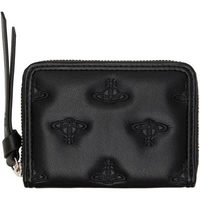 Vivienne Westwood Black Zip Coin Case Wallet