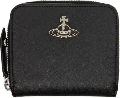 Vivienne Westwood Black Zip Medium Wallet