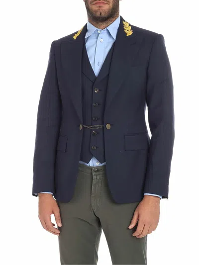 Vivienne Westwood Blue Pure Virgin Wool Jacket In Azul